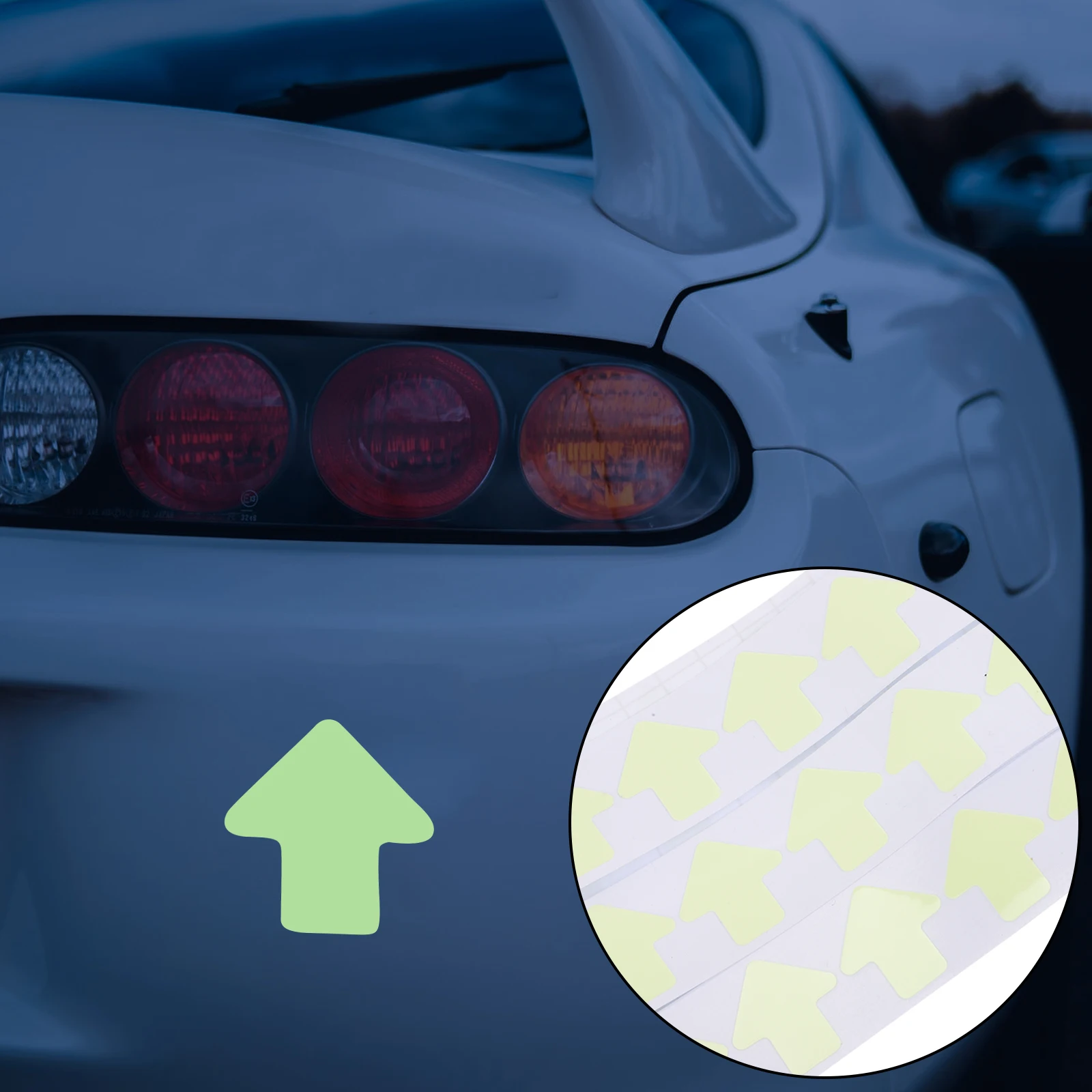 

100pcs Night Warning Tape Luminous Fluorescent Stickers Glow in Dark Stripes Fade Resistant Marking for Construction Surveying