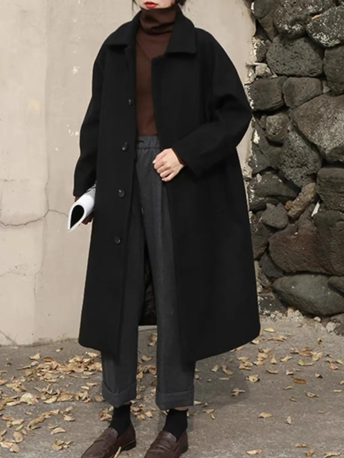 

Ladies' Thiened Camere Coat Autumn Winter High-End Woolen Outerwear Hepburn Sle Small Size Super Beautiful New 2025