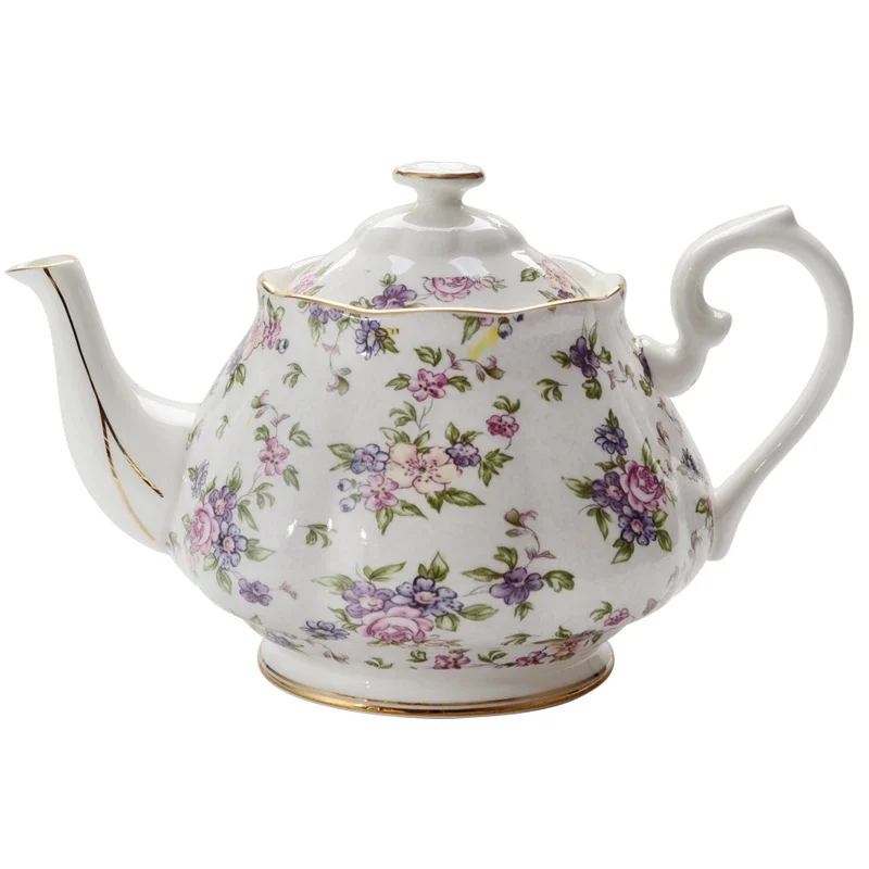 

Bone China Coffee Pot European Style Afternoon Tea Teaset Ceramic Teapot Coffee Porcelain Tea Pot