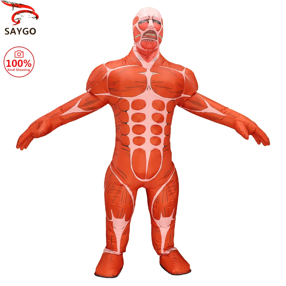 

SAYGO Inflatable Muscle Giant Costume Mascot Parade Adult Character Cosplay Halloween Party Event Set