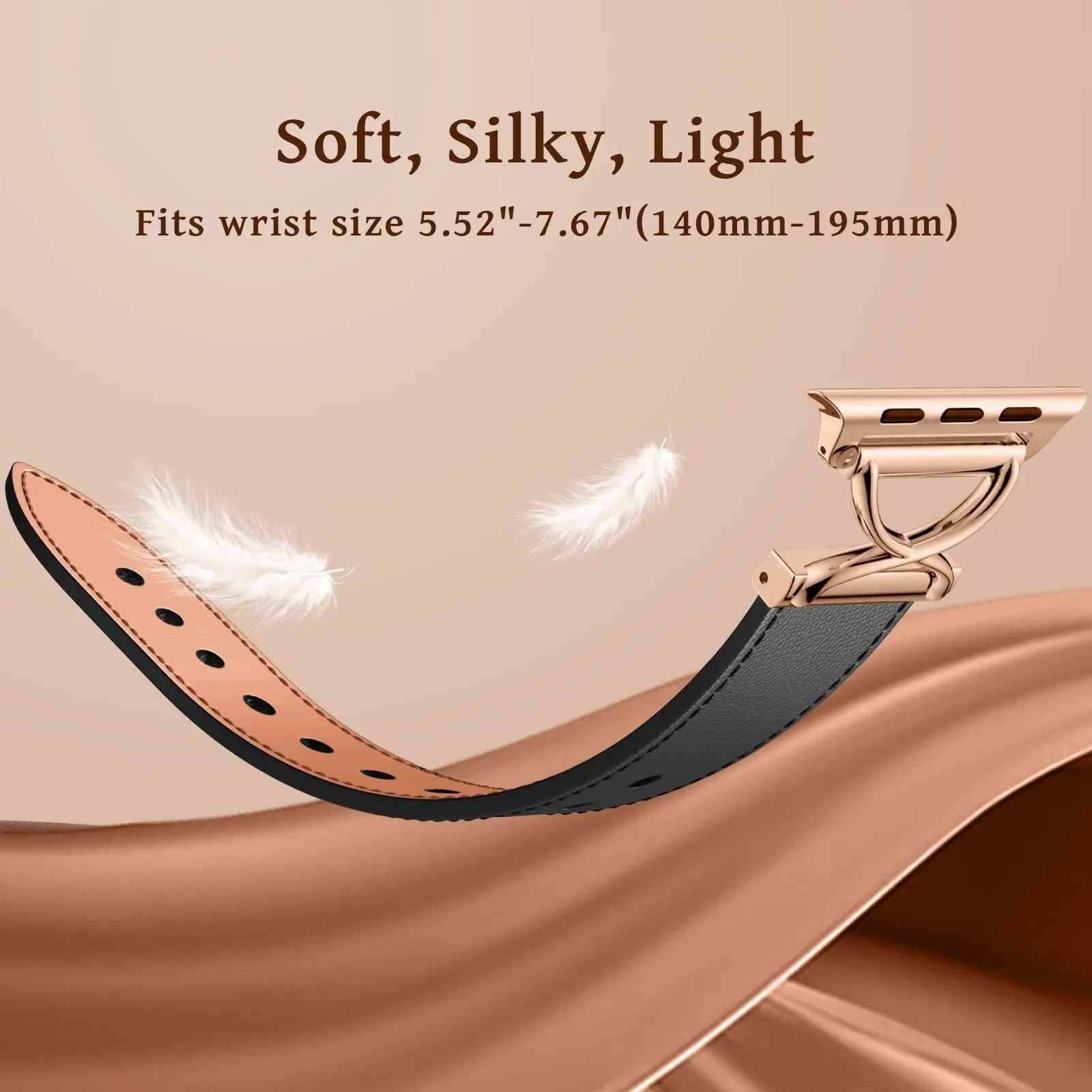 Leather Band For Apple Watch Ultra 3/2/1 Band Women 49mm 42mm 44mm 45mm 40 46mm Luxury Strap For IWatch 11 10 9 8 7 6 SE Correa image 5