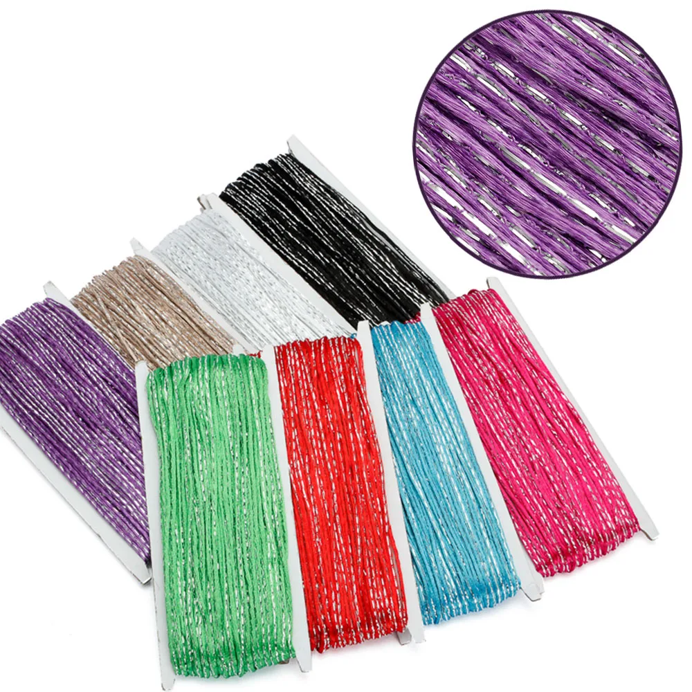 30m Nylon Thread 2mm Flat Colorful Shiny Hand-crafting Thread for Weaving DIY Chinese Knot Jewelry Bracelet Thread Accessories