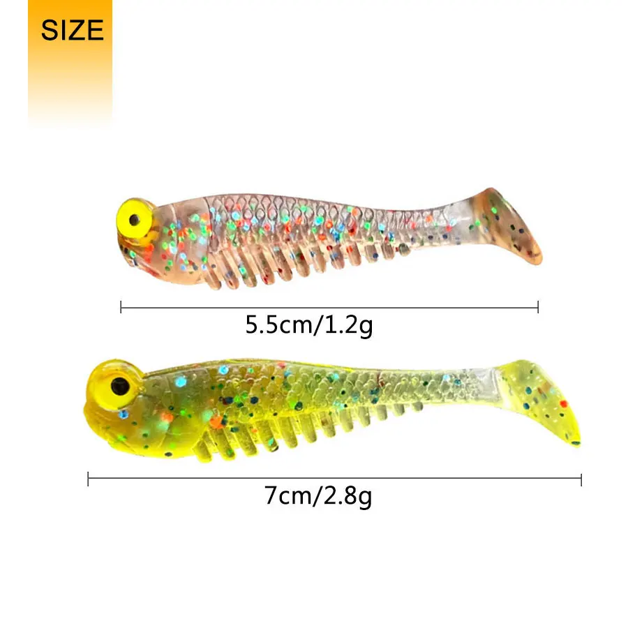 JYJ 7cm 5.5cm Soft Lure for fishing bait , artificial soft silica seabass salmon mino lure floating