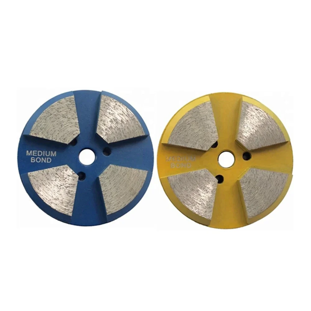 Diamond Grinding Disc 3 Inch Polishing With Four Segments For Rough Concrete Terrazzo Floor 9PCS