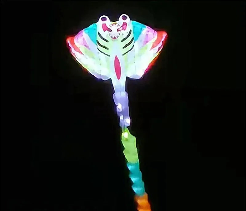 free shipping ray kite led soft inflatable kite luminous lifter kite outdoor toys volantines o cometas flying dragon kevlar hoka