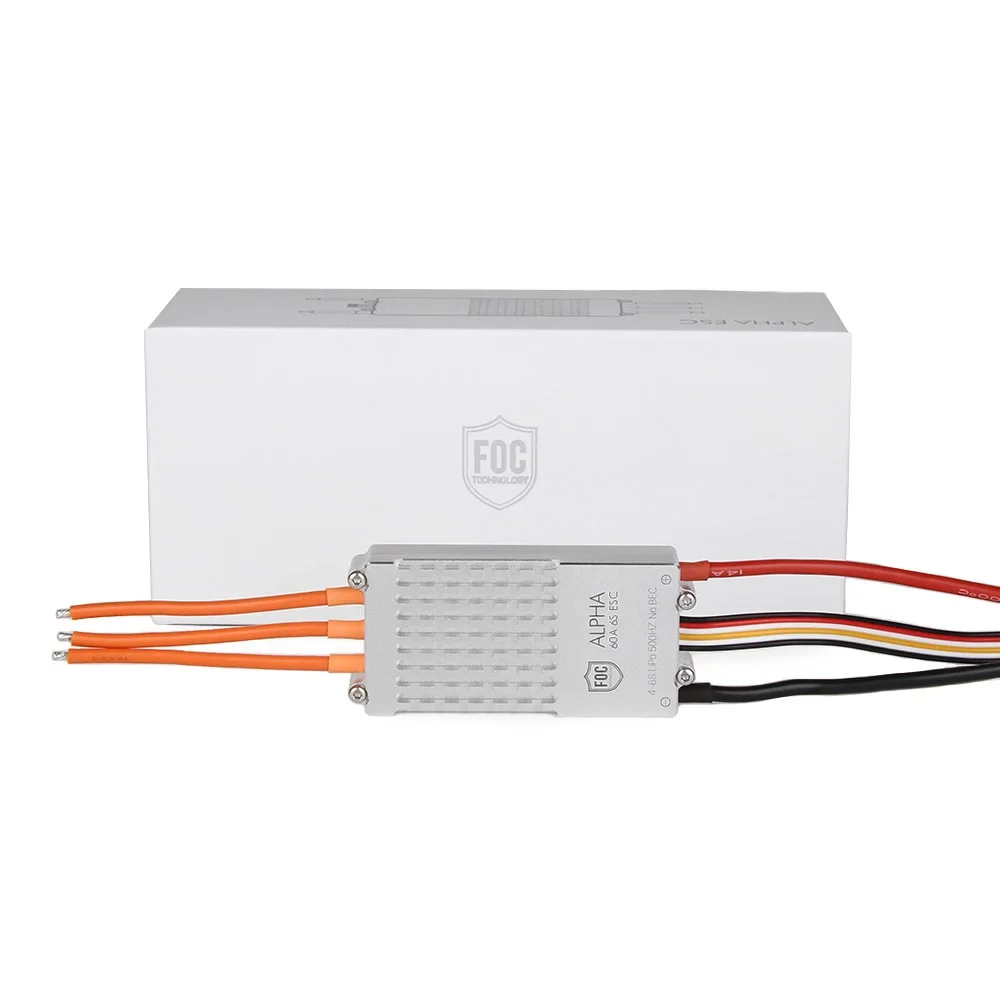 Controlador electrónico de velocidad T-MOTOR ALPHA 60A 6S FOC ESC de bajo voltaje para Motor sin escobillas Dron multirotor FOC ESC