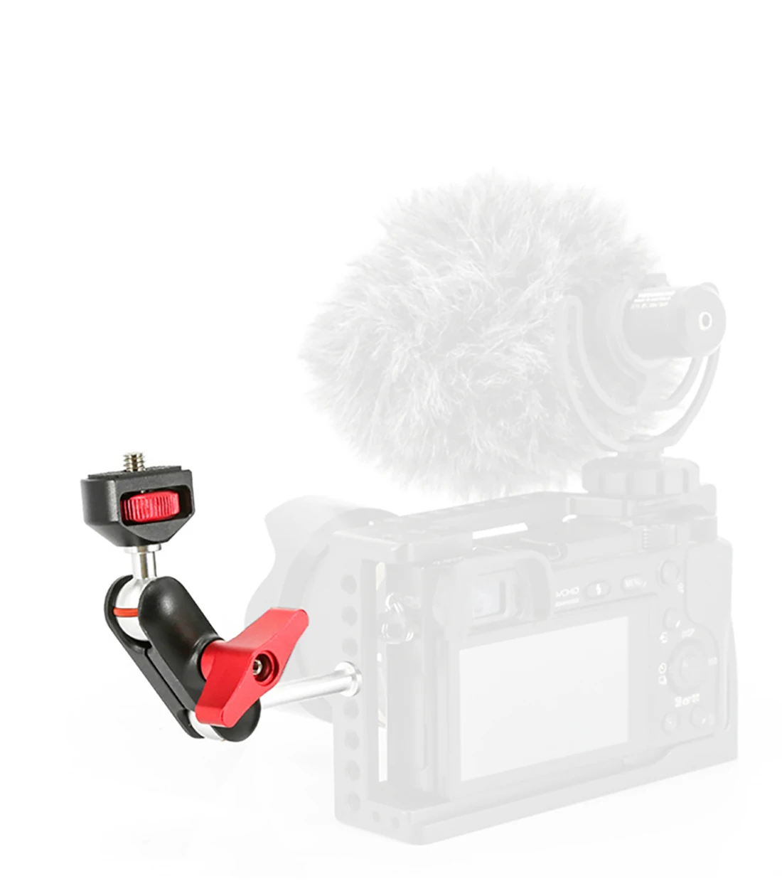 360-Stativ-Adapter für Magic Arm, Dual-Kugelkopf, 1/4 Zoll Schraube, Gelenkanschluss für Kamerakäfig, Monitorständer, LED-Lichthalter – Detail 19