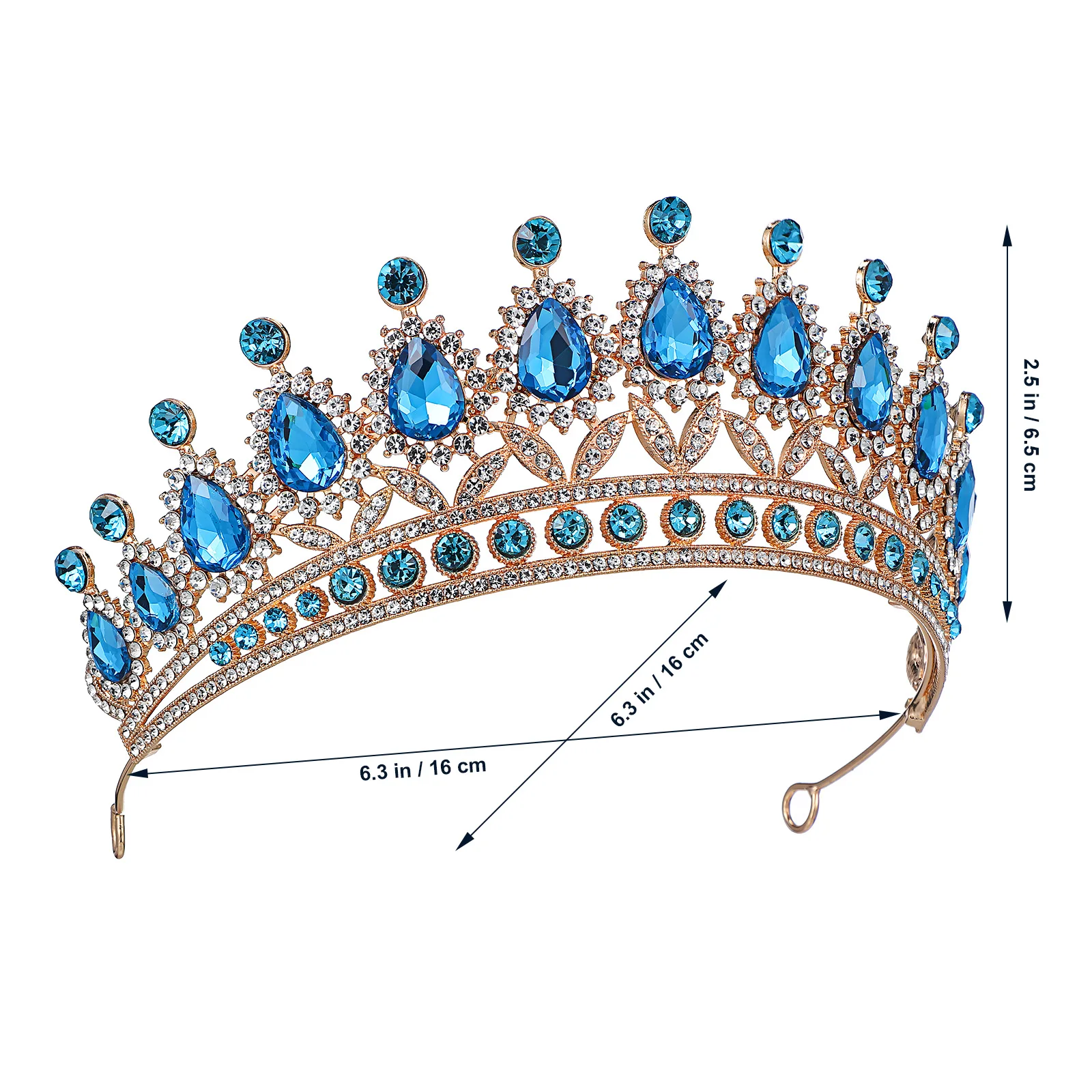

Wedding Tiara Crown Bridal Headdress Rhinestone Headband Hairband Girl Decor Premium Alloy Lightweight Durable Elegant Small