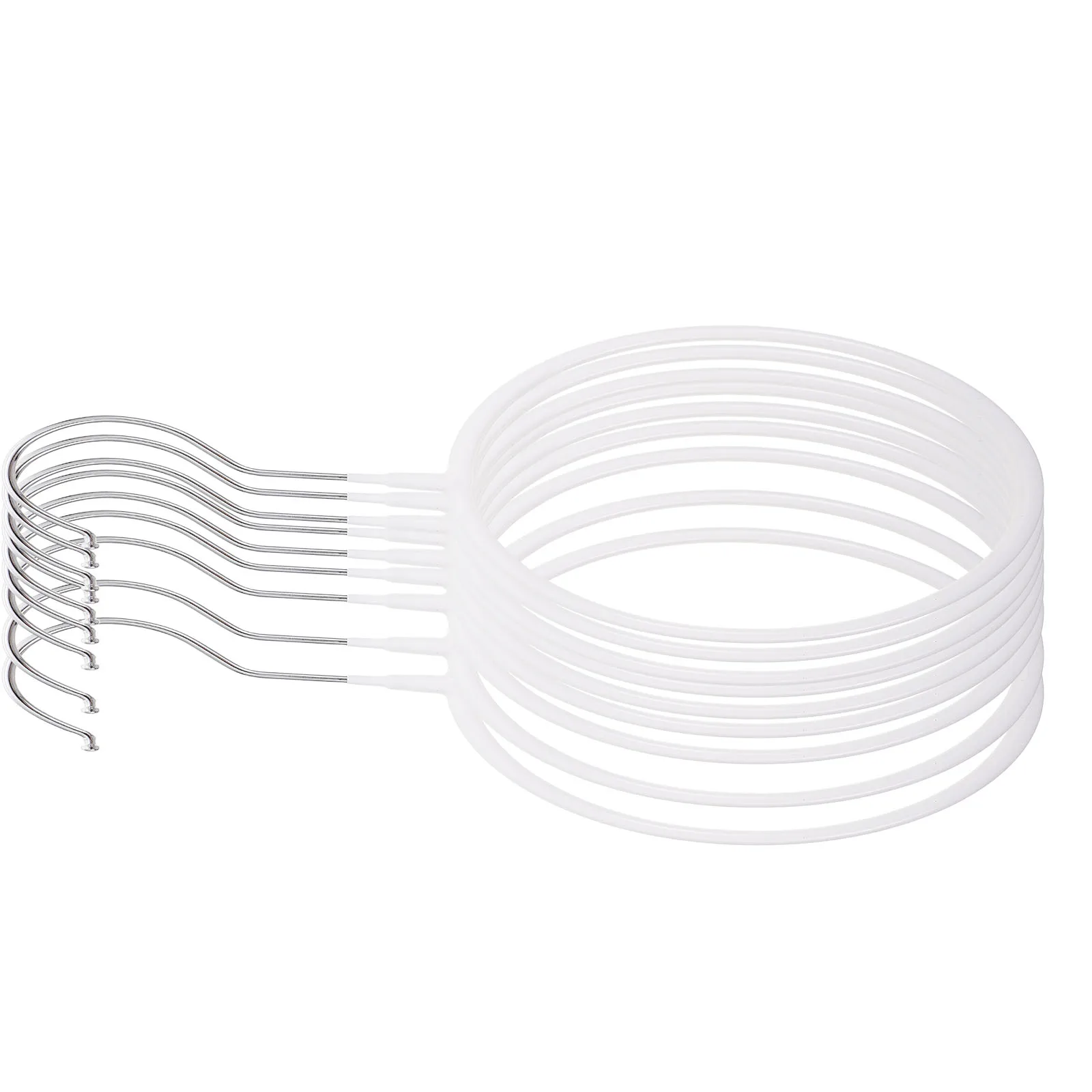 

8 Pcs Towel Hook Closet Belt Organizer Tie Hanger for Storage Hanging Scarf Hooks White Hangers