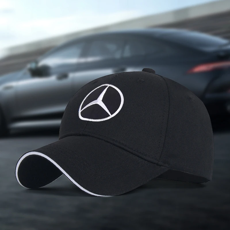 Car Duck Tongue Cap For Mercedes benz 3D Hat Car MOTO GP Racing F1 Baseball Cap Hat Adjustable Casual Trucket Hat hip hop