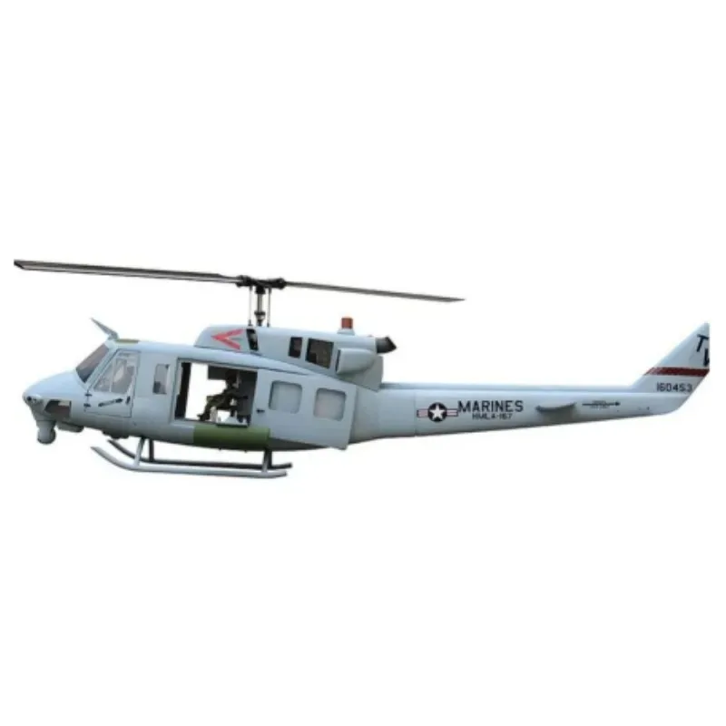 Roban 800 tamaño Bell UH-1N RC helicóptero escala fuselaje con mecánico Control remoto avión casco modelo Heli helicóptero piezas