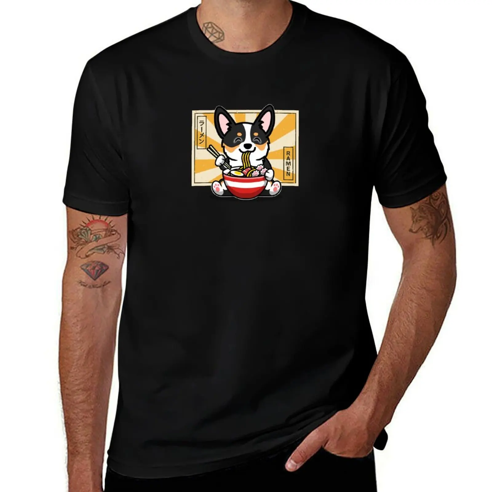 

Kawaii Black Tricolor Corgi T-Shirt customizeds essential t shirt Luxury man oversize t-shirts man mens shirts graphic tee