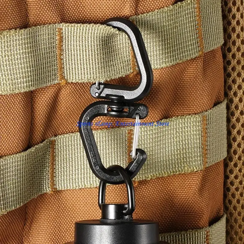 G7NF 360 Degree Rotation S Carabiner Keychain Clip Multifunction Carabiner Hook