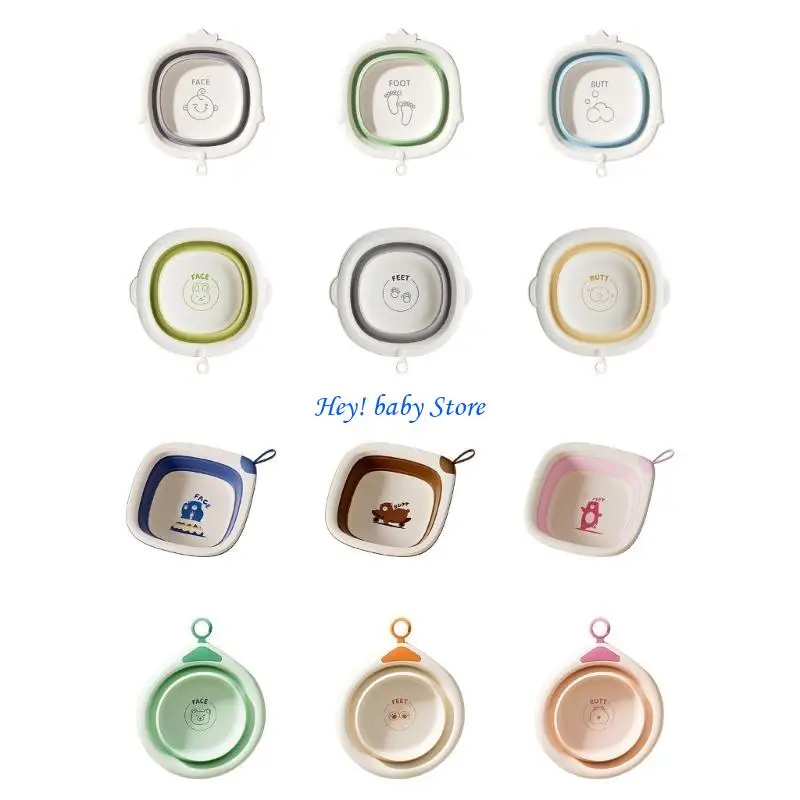 

Q1FE Travel Friendly Baby Wash Pan Foldable Design Safe Bathing Solution for Toddler