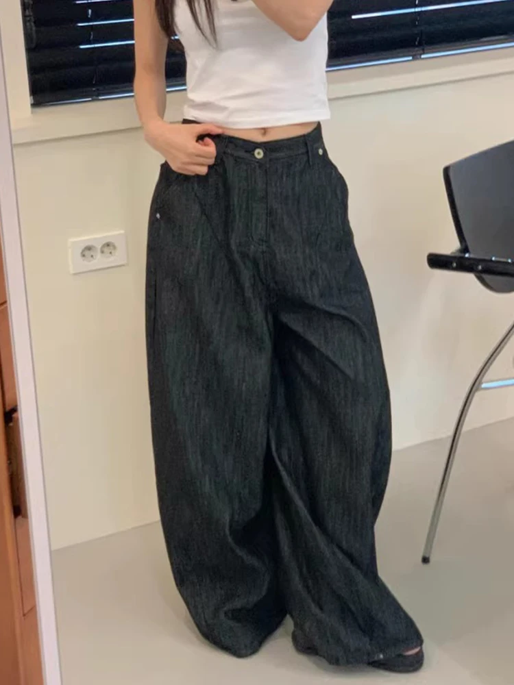 Hoge taille wijde pijpen jeans dames zomer nieuwe Koreaanse Sle Waed denim vloerlengte broek lange broek Koreaans systeem
