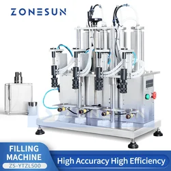 ZONESUN Semi-Automatic Desktop Vacuum Liquid Filler Water Bottle Vial Perfume Filling Machine S-YTZL500