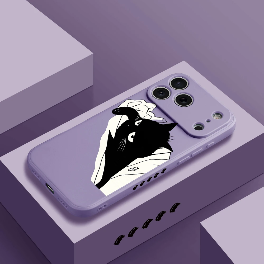 لطيف القط نمط غطاء من البولي يوريثان كوكه آيفون 17 ProMax 17 الهواء 16 15 14 13 12 11 برو ماكس XS Max7 8 Plus 16e 16 Plus