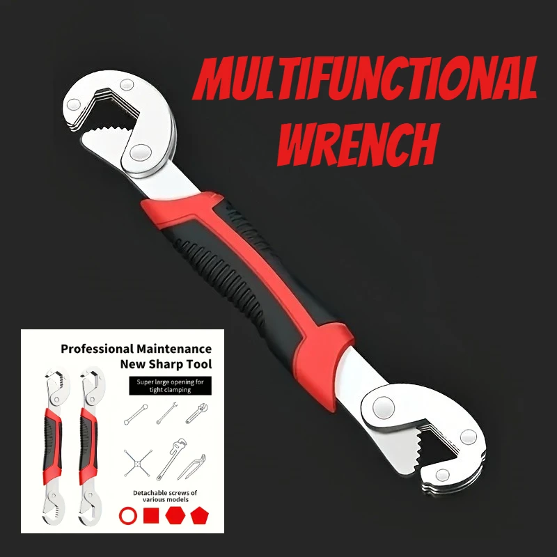

Universal Adjustable Wrench Tool Set Multifunctional Large Opening Double-Ended Pipe Live Mouth Pliers Wrench Hardware Hand Tool
