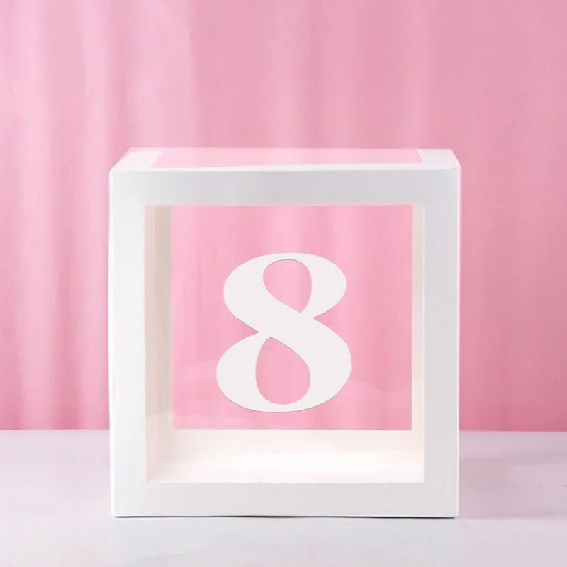 25/27Cm Custom Transparante Brievenbus A-Z Verjaardagsfeestje Decoratie Baby Shower Meisje Jongen 1e Kids Bruiloft Verjaardag Ballondoos