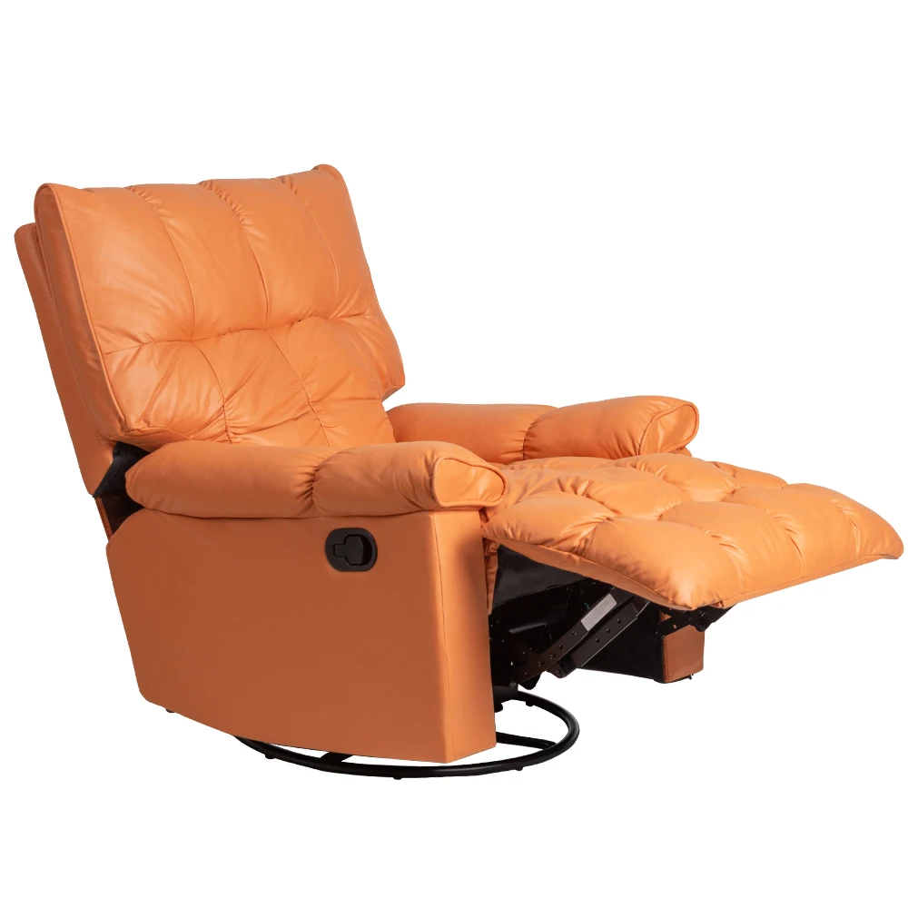 Leathaire European Multifunctional Lazy Sofa Rotatable Leg Rest Manual Electric Options Waterproof Wear-Resistant Fabric