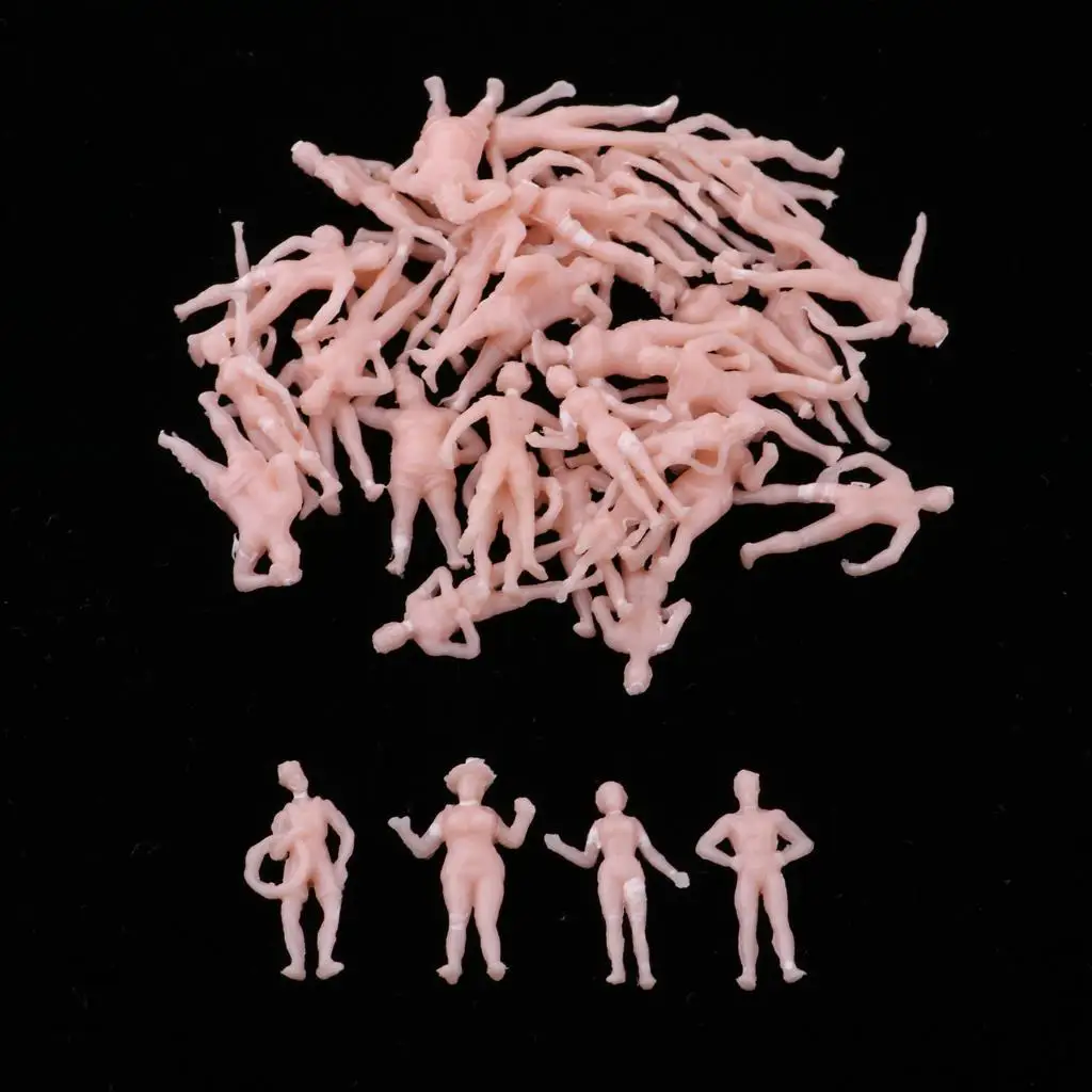 40x Mini People Figures Model Train Railways LAYOUT 1/87 HO Scale