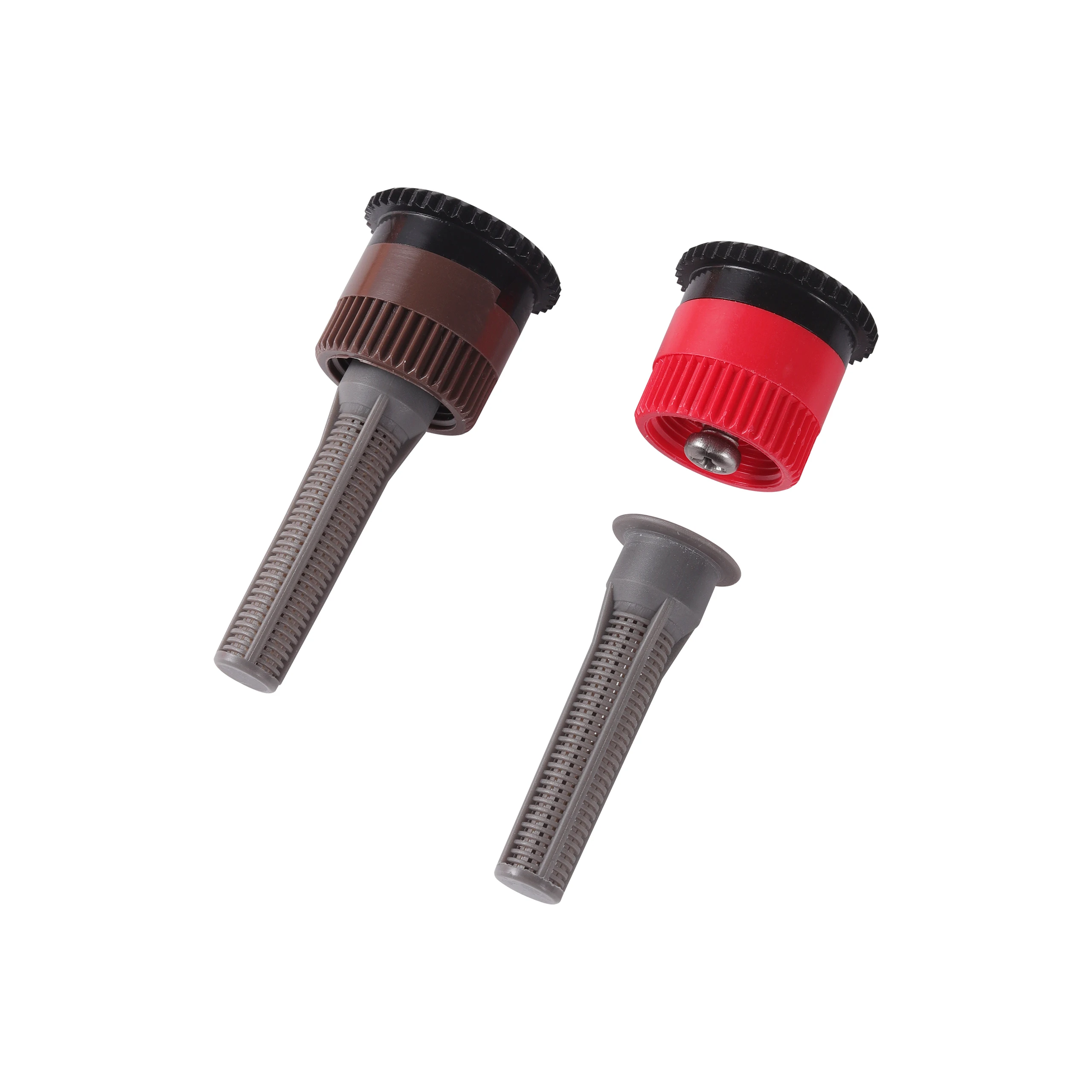 2 Stück 360 Grad verstellbarer Pop-Up-Sprinkler 15 mm Streudüse Garten-Rasensprinkler 1/2 Zoll Befestigungszubehör