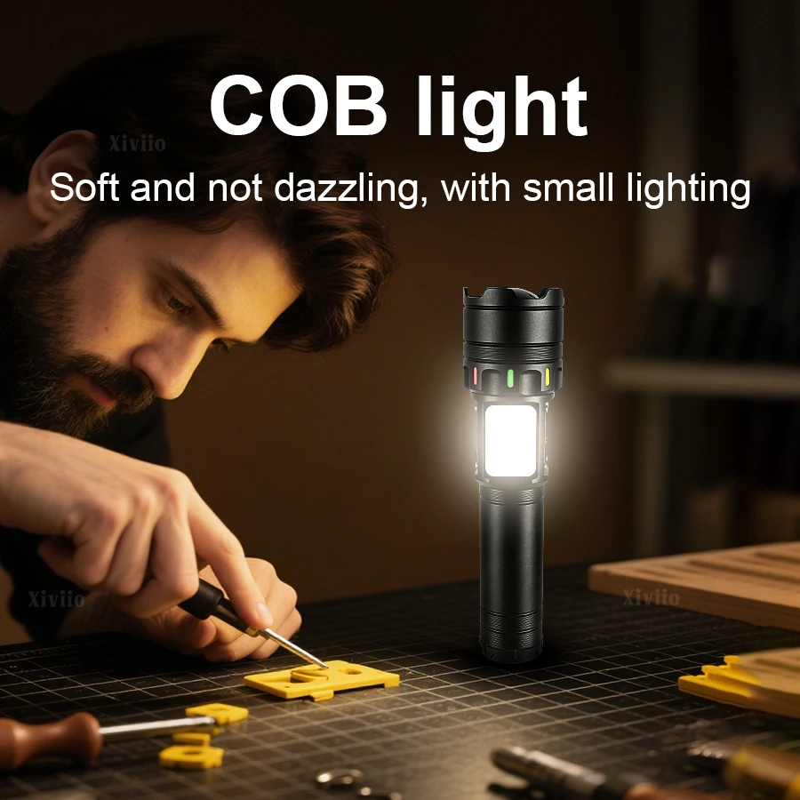 NEW 89000000LM Ultra Bright LED Flashlight Most Powerful Torch Light Rechargeable Portable Lamp With Magnet  For Camping Lantern - view 3