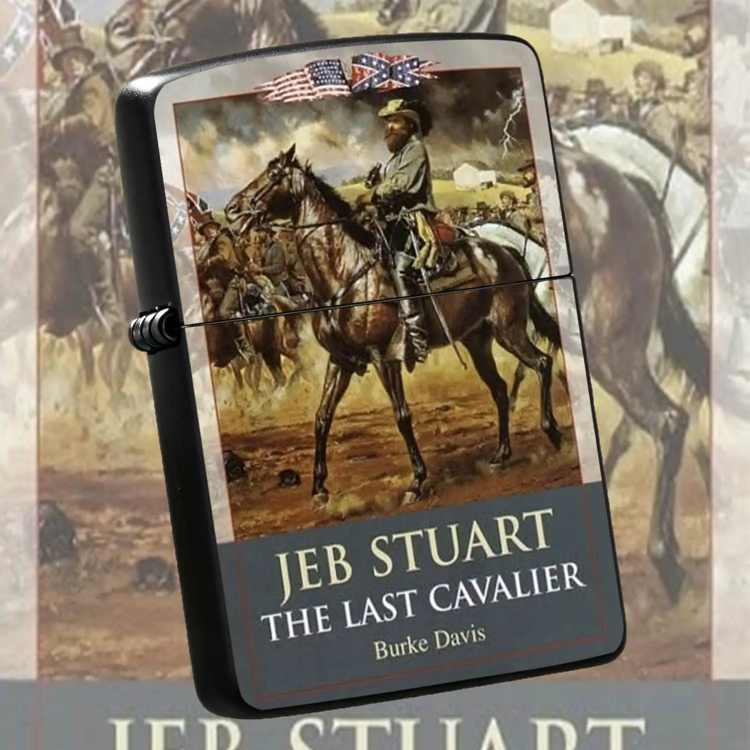 Vintage Civil War Themed Jeb Stuart The Last Cavalier DecorativeStarter, Historical Collectible Portable Accessory, Ideal for Daily Use Gifting and Multi-scene Application for History Enthusiasts A Hu A Humorous And Interesting Lighter