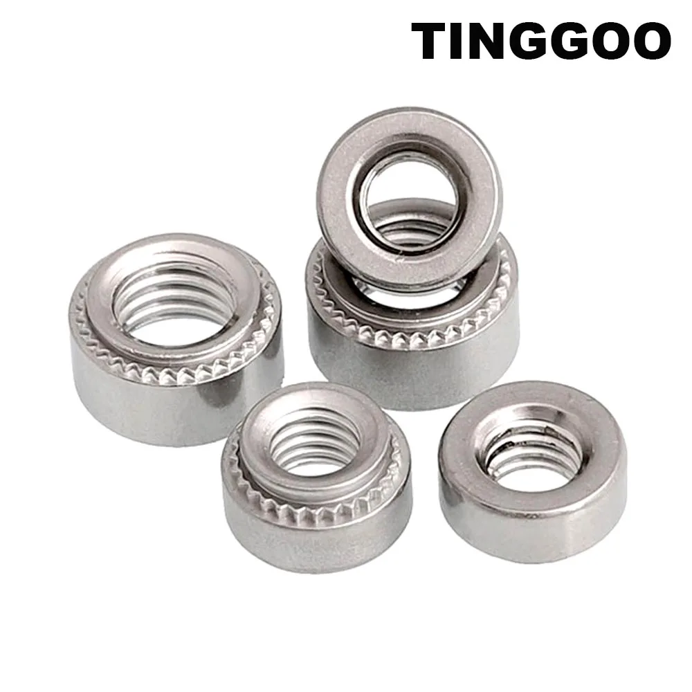 

10pcs M2 M2.5 M3 M4 M5 M6 M8 304 A2 Stainless Steel CLS Self-Clinching Nut Insert Rivnut Rivet Press-Fit Nutsert Slab 0.8-3.2mm