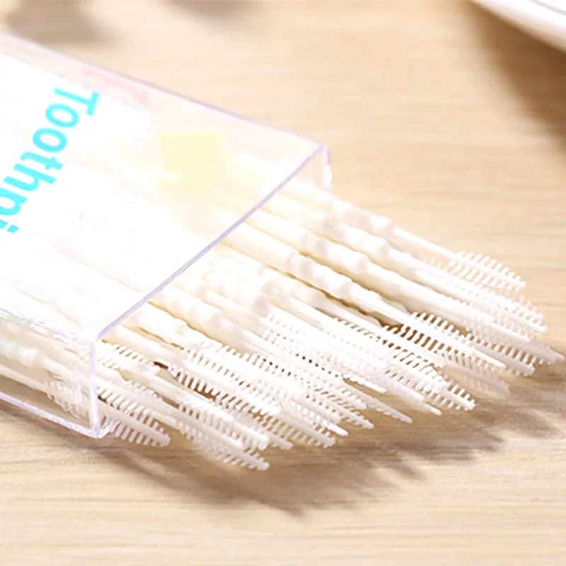 Hot Sale Double Superfine Tooth Stick Dental Floss Rods Interdental Brush Dental Oral Care Clean Teeth Food Residue Toothpick