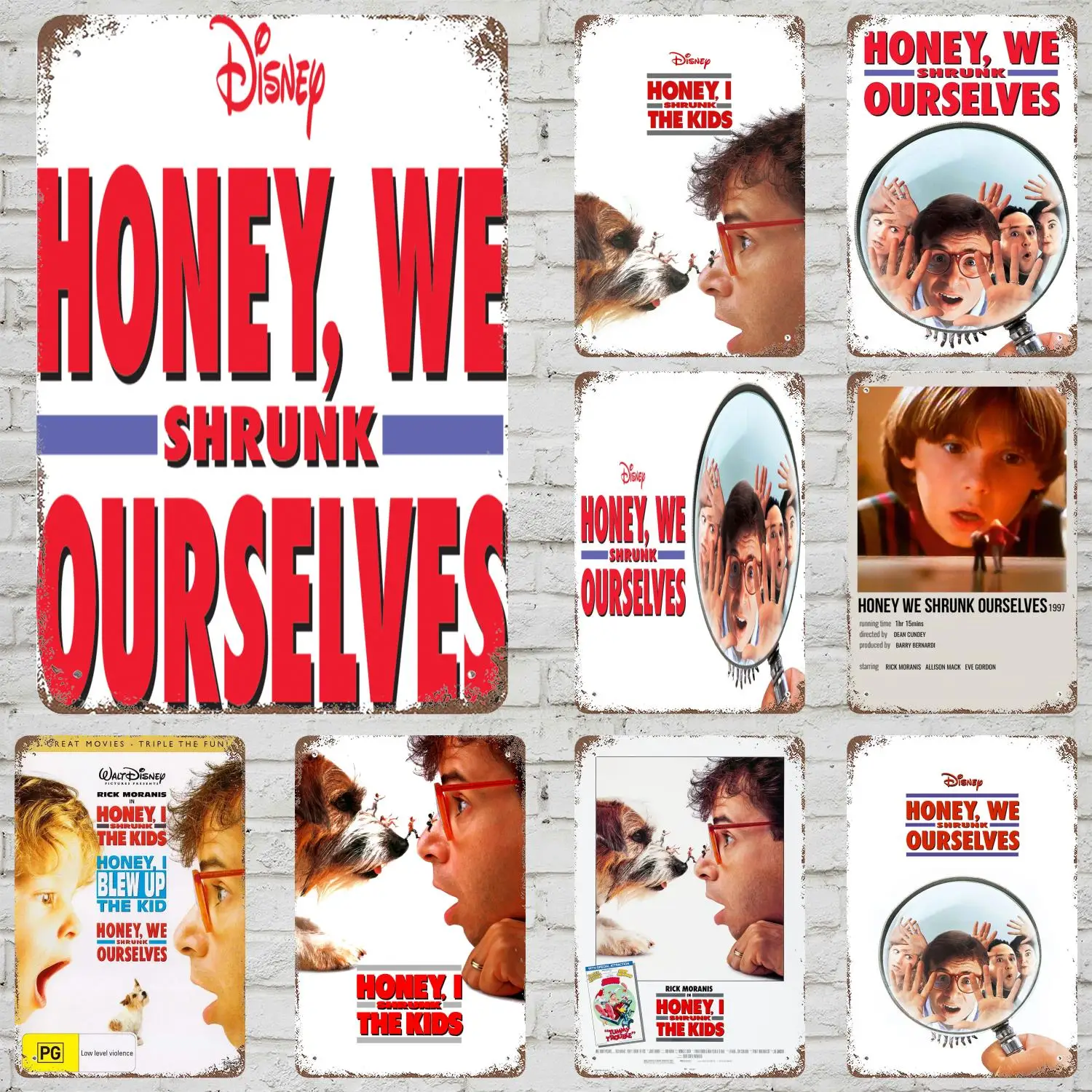 

MINISO Honey, We Shrunk Ourselves Decor Vintage Metal Signs Tin Signs Captain Poster Decor for Bar Pub Cave Wall Decoration