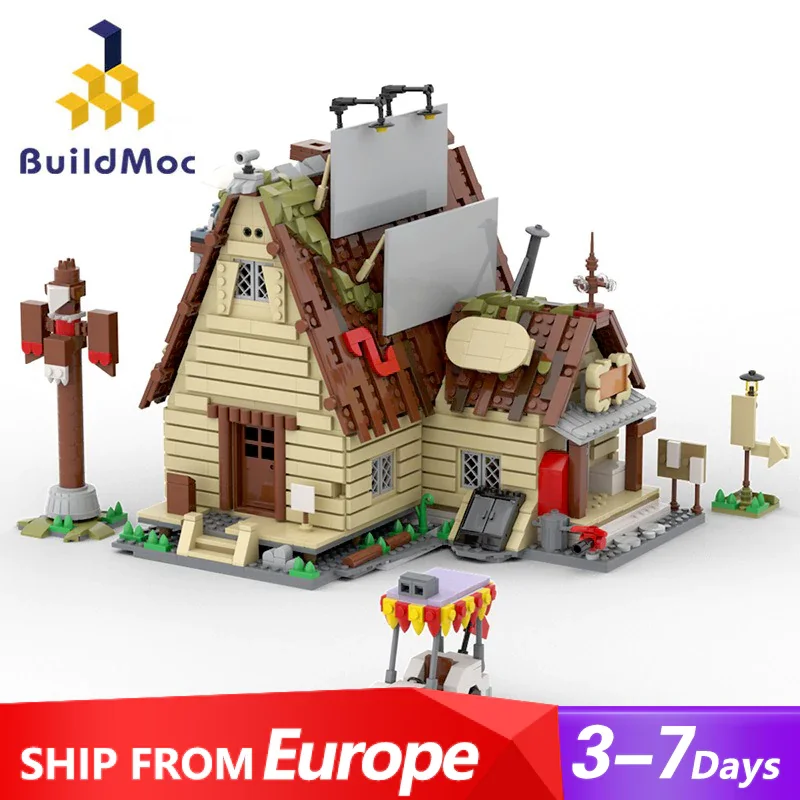 2234PCS MOC Gravity Falls Mystery Shack Building Block Set Creative Forest Hut Farm House Model DIY Toys Gifts for Children Gift