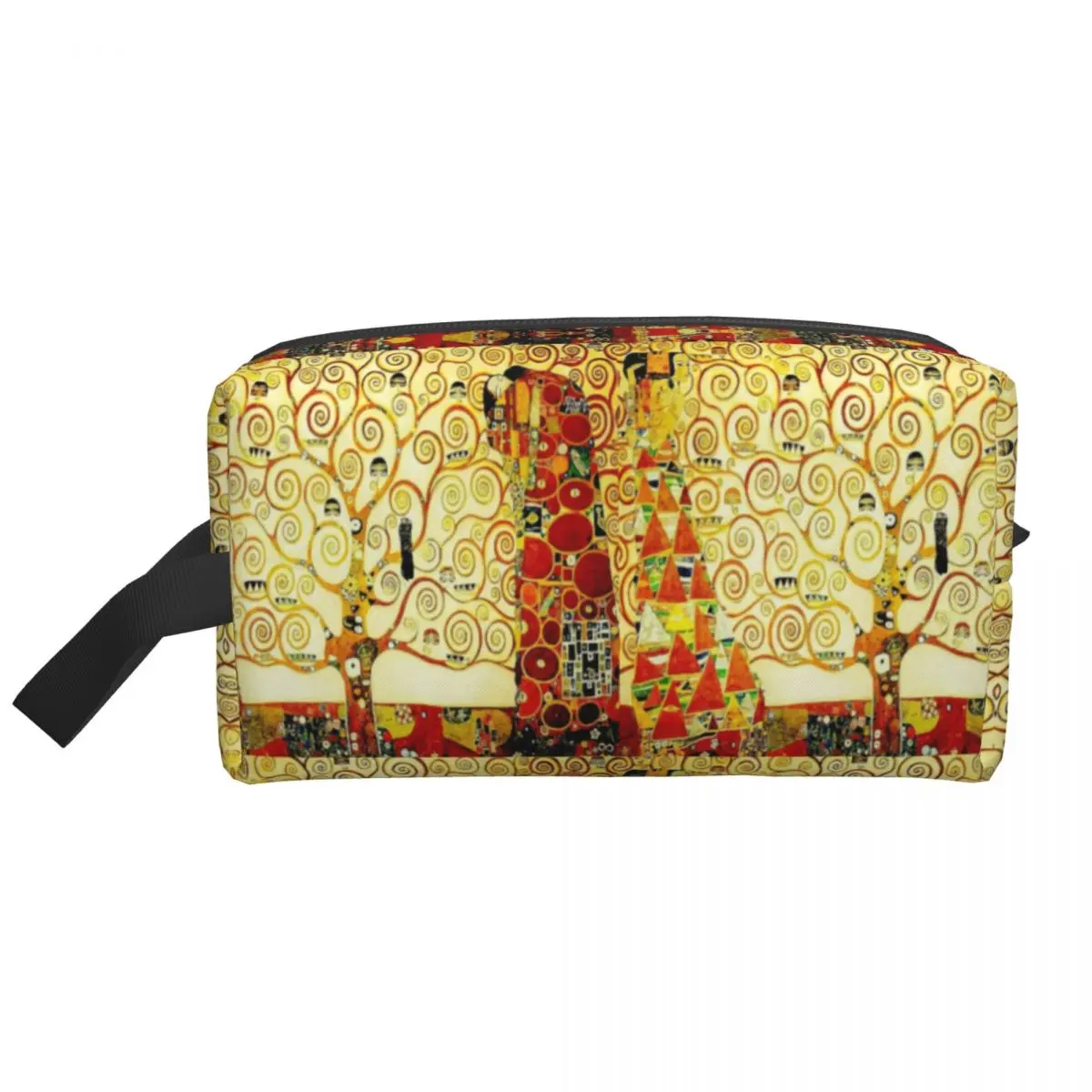 Custom The Tree Of Life By Gustav Klimt Makeup Bag Women Travel Cosmetic Organizer Kawaii Painting Art Storage Toiletry Bags