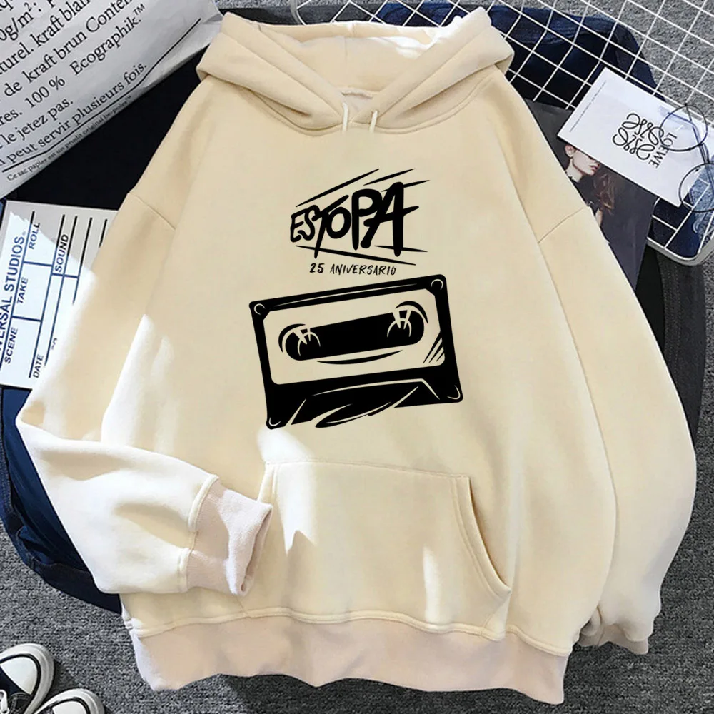 Estopa hoodie comfortable Japanese clothes for teens streetwear funny female tracksuits pullover comfortable Y2K Japanese winter