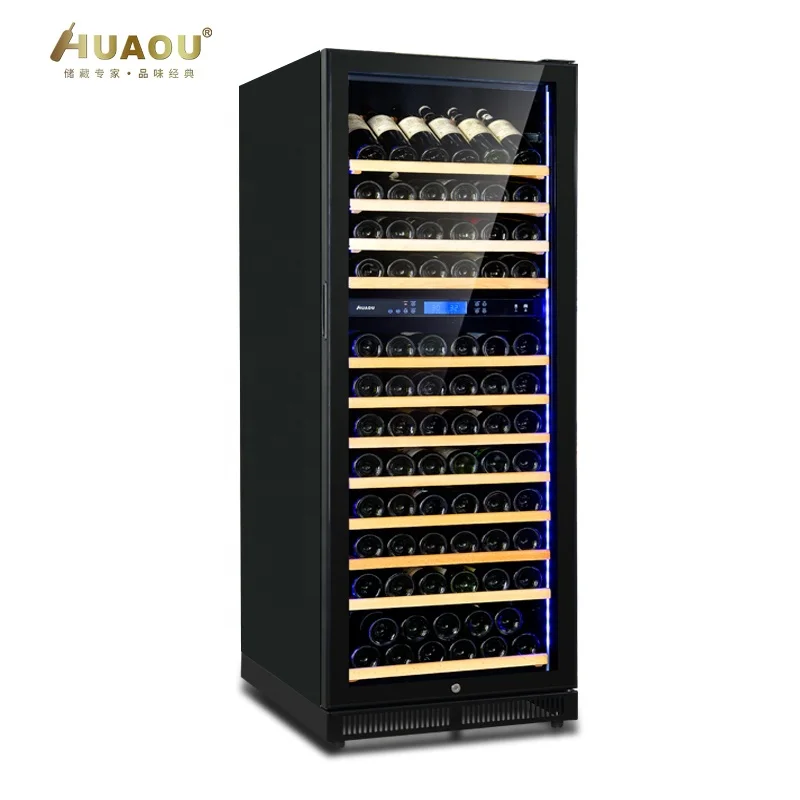 120 Bottle Wine Cabinet Free Stand Wine Refrigerator Fridge For Cafeteria Hotel