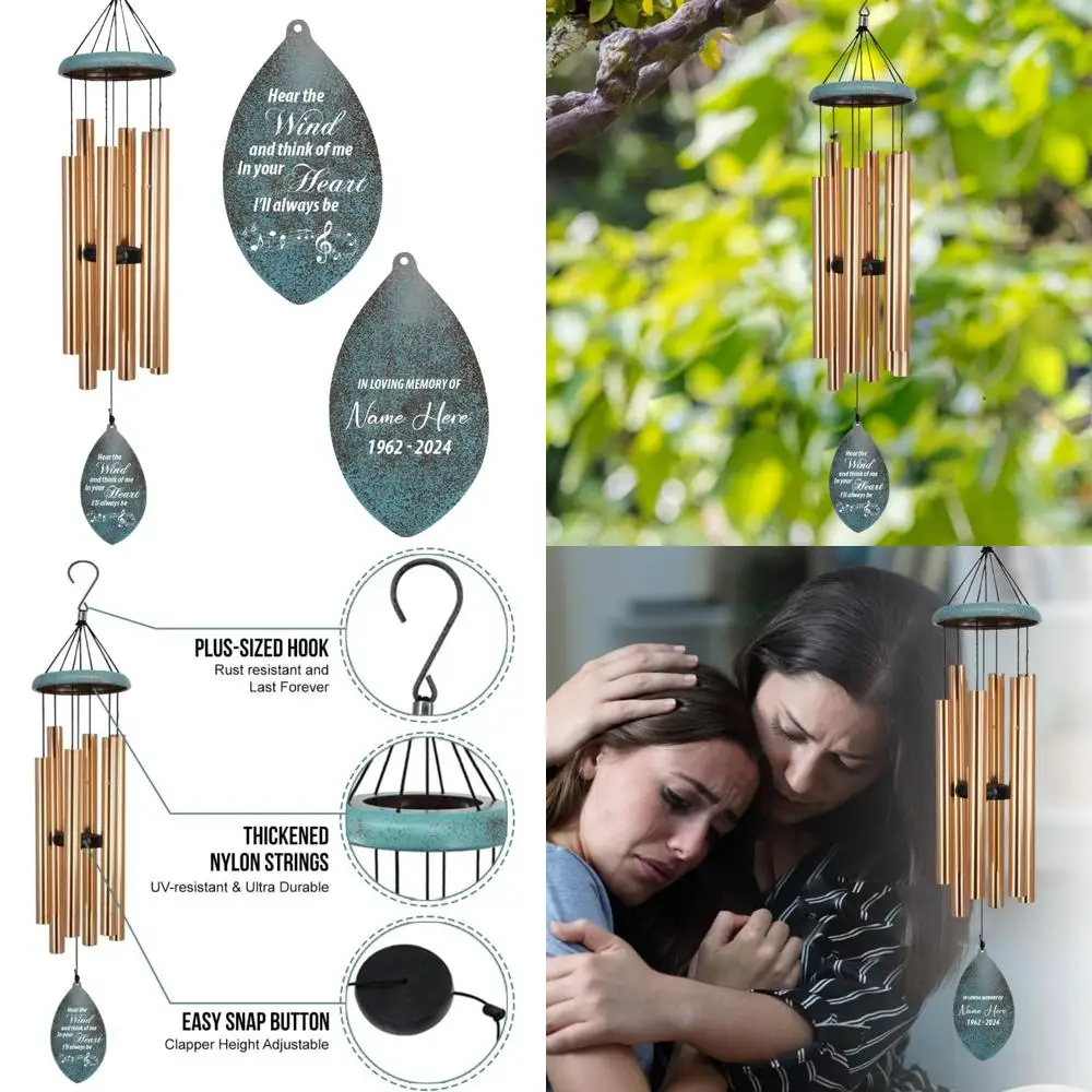 

elegant memorial wind chimes: deep tones for honoring a cherished memory