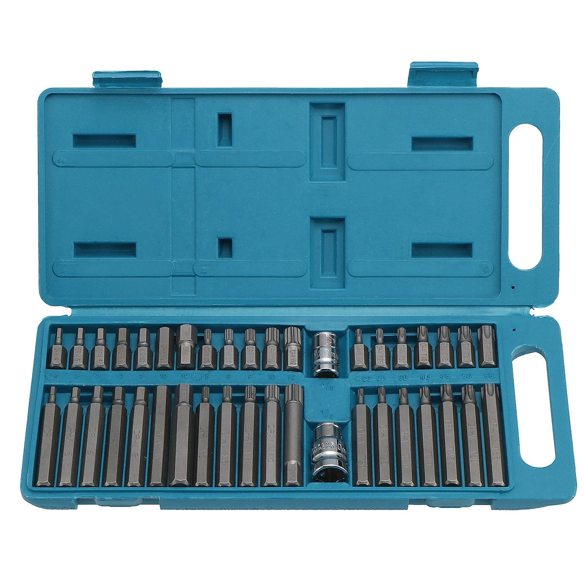 40Pcs 1/2'' 3/8'' Adaptor Drive Shank Hex Spline Star Impact Socket Set Metric Socket Set Ratchet Driver Socket Wrench