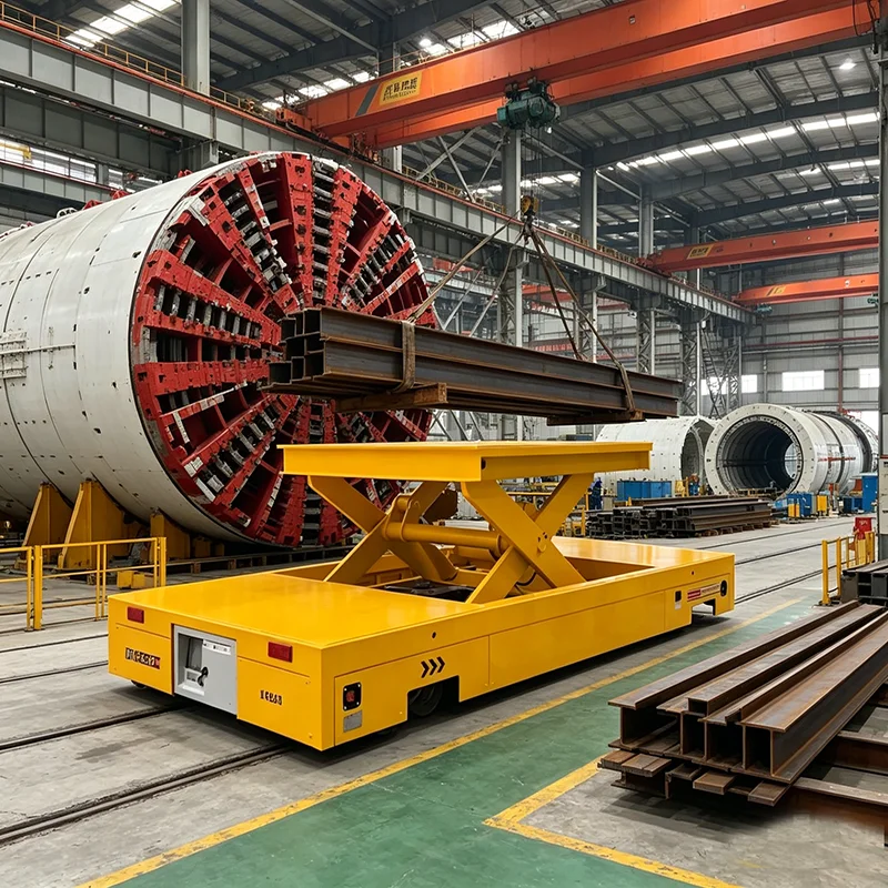 Customized Trackless Steel Strip Transfer Cart 35Ton Wireless Remote Operated Lithium Battery Industrial Plant Transport Trolley