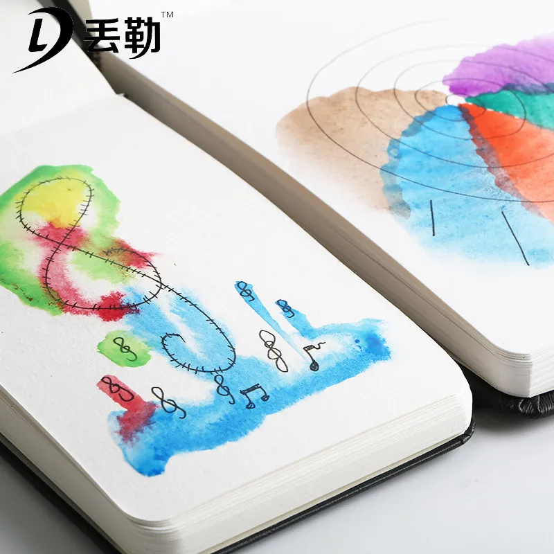 Dorerart Watercolor Notebook for Art Students, Medium Texture Watercolor Paper 300g, Pocket Notebook, Portable Sketchbook, Travel Drawing Book, Beginner's Drawing Notebook view 4