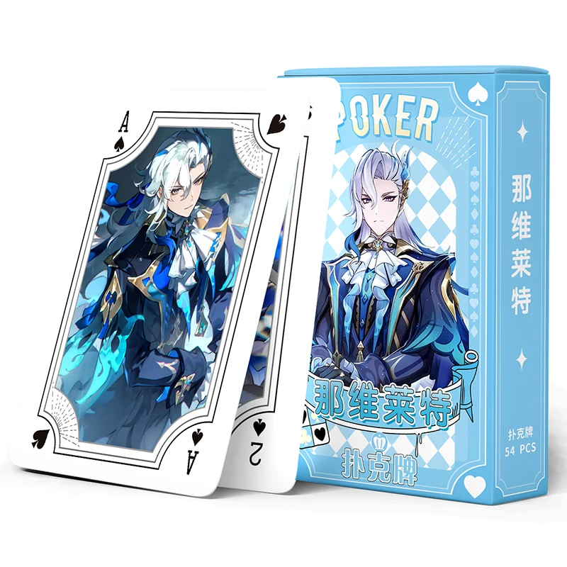 

Genshin Impact Neuvillette poker playing cards board games child kids toys Children toy deck card game set Anime