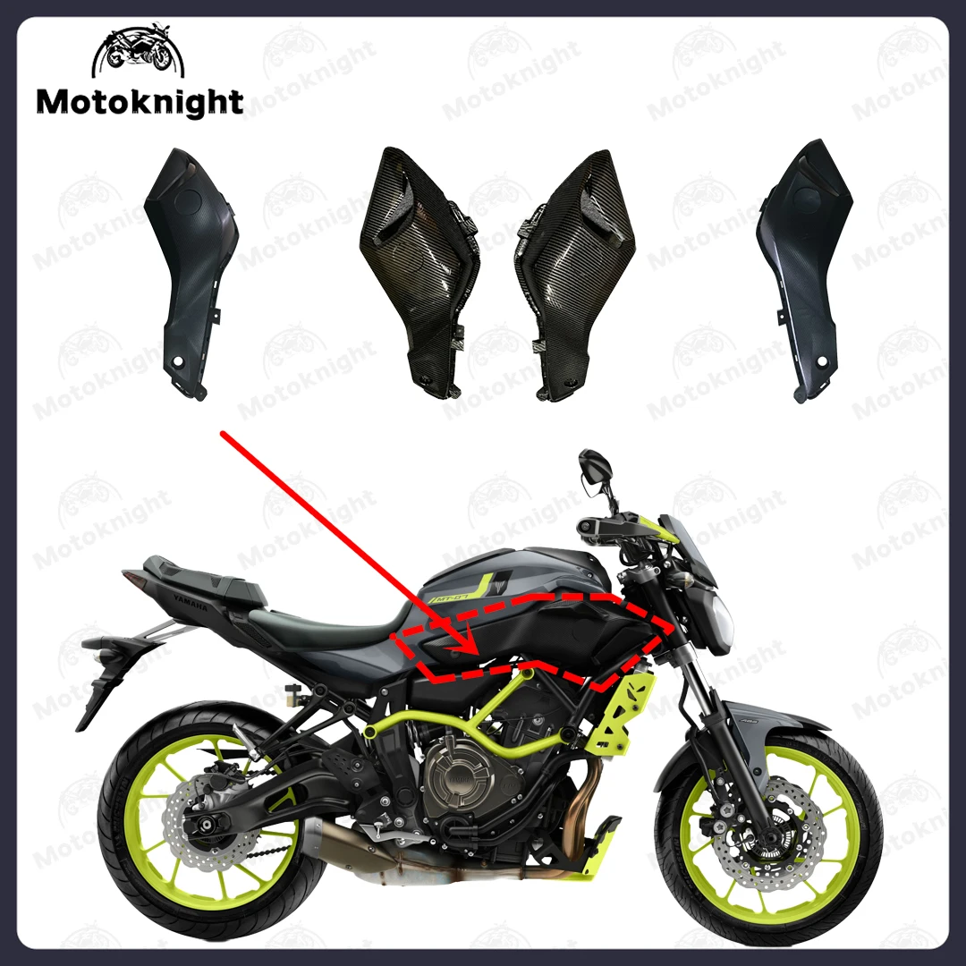 

Fit For Yamaha MT-07 FZ-07 2013 2014 2015 2016 2017 Left Right Fuel Tank Black ABS Plastic Panel Motorcycle Replacement Parts