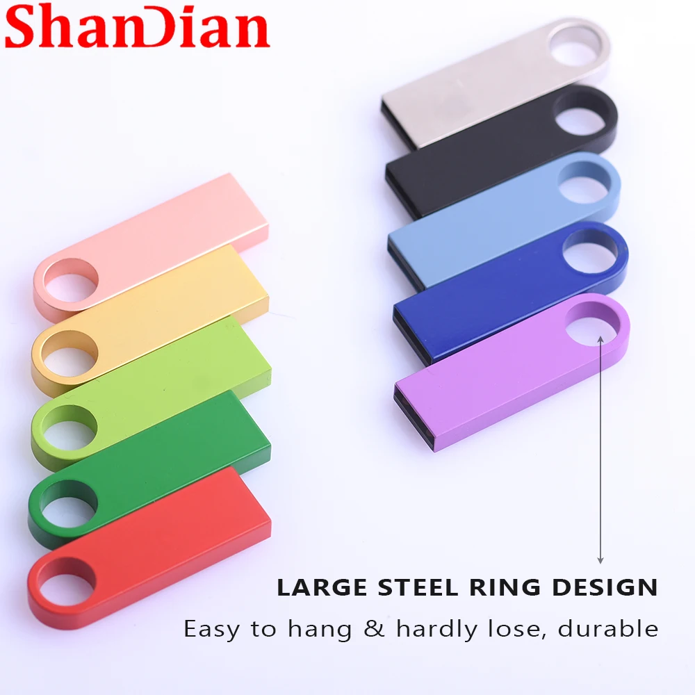 New Metal Mini Flash Drive USB 2.0 64GB Custom LOGO 32GB Pen Drives 16GB Memory Stick 8GB U Disk 4GB Black Commercial Affairs