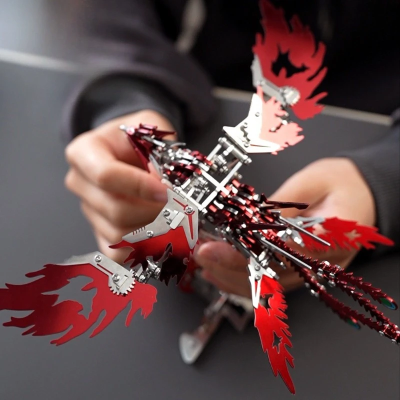 

DIY механическая сборка птиц 3D металлическая головоломка шестерня из нержавеющей стали изогнутый стержень трансмиссия биомиметическая модель комплект персонализированный подарок