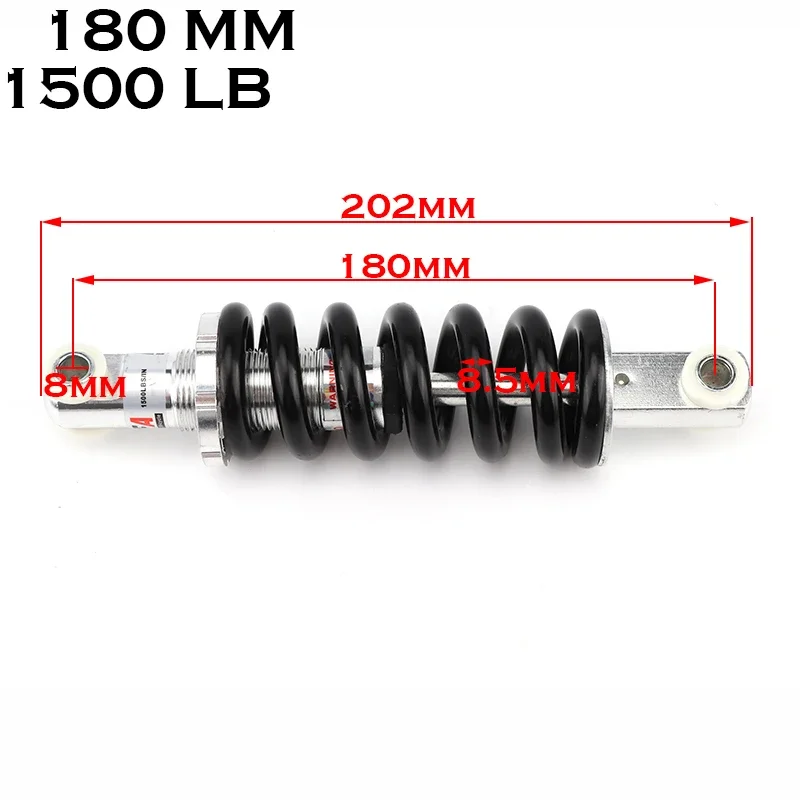 100mm 180mm 200mm 1500LB universal mola amortecedor traseiro suspensão ajustável amortecimento para ATV Quad sujeira pit Pro moto