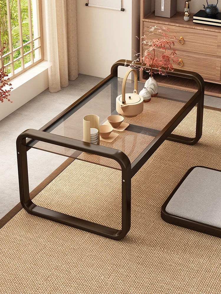 

Chinese bay window small coffee tatami tea small on the windowsill sitting on the floor low Nanzhukeng s