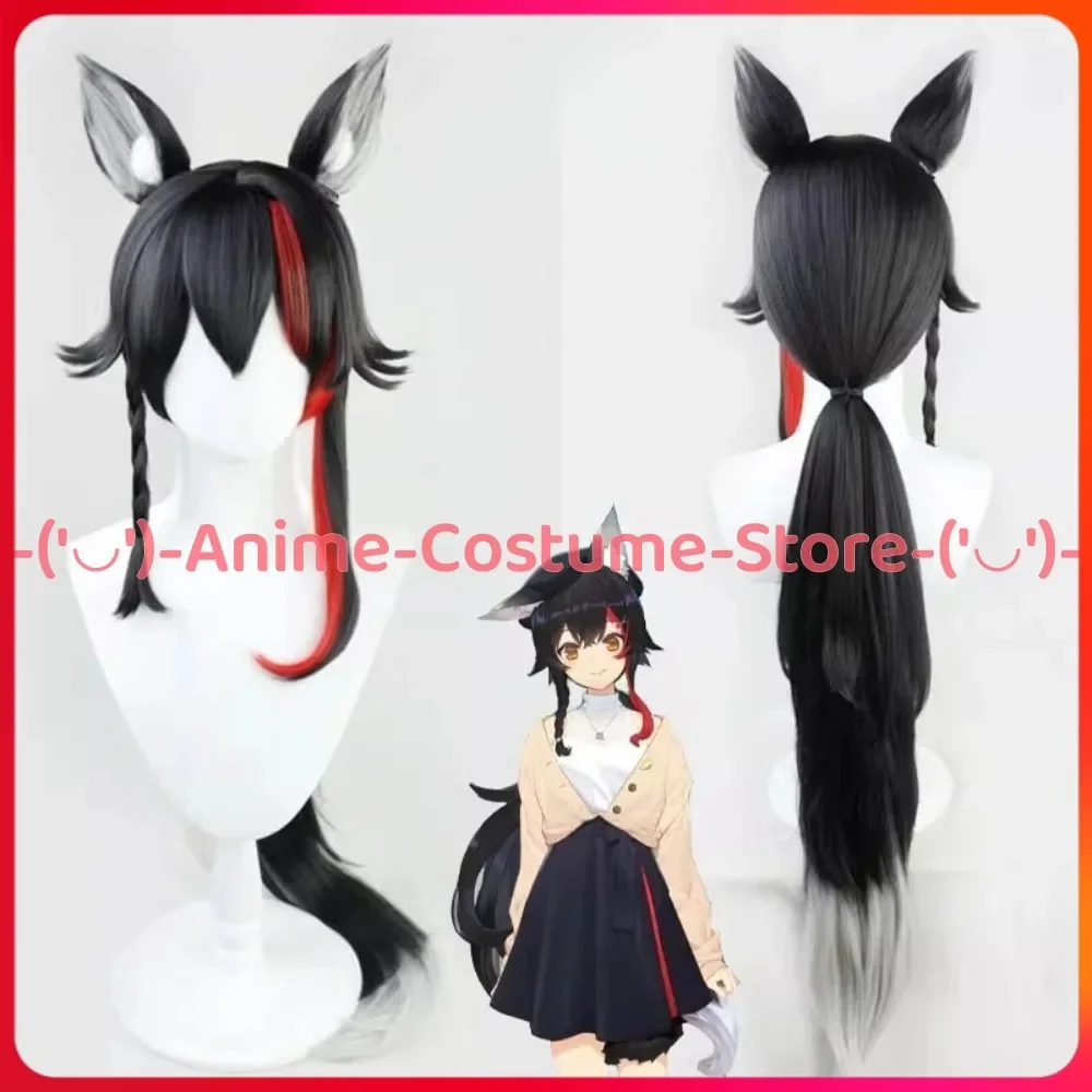 Hololive Ookami Mio Neta 늑대 소녀 코스프레 가발 애니메이션 게임 캐릭터 할로윈 카니발 파티 가발 내열성 합성 머리카락