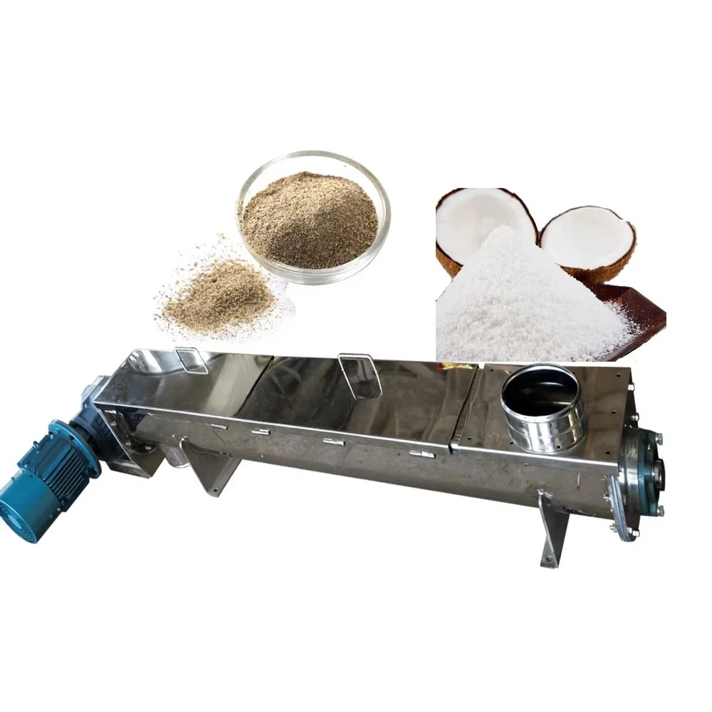 Adjustable Speed Stainless Steel Belt Food Auger Screw Conveyor Feeder Machine for Manufacturing Plants with Hopper