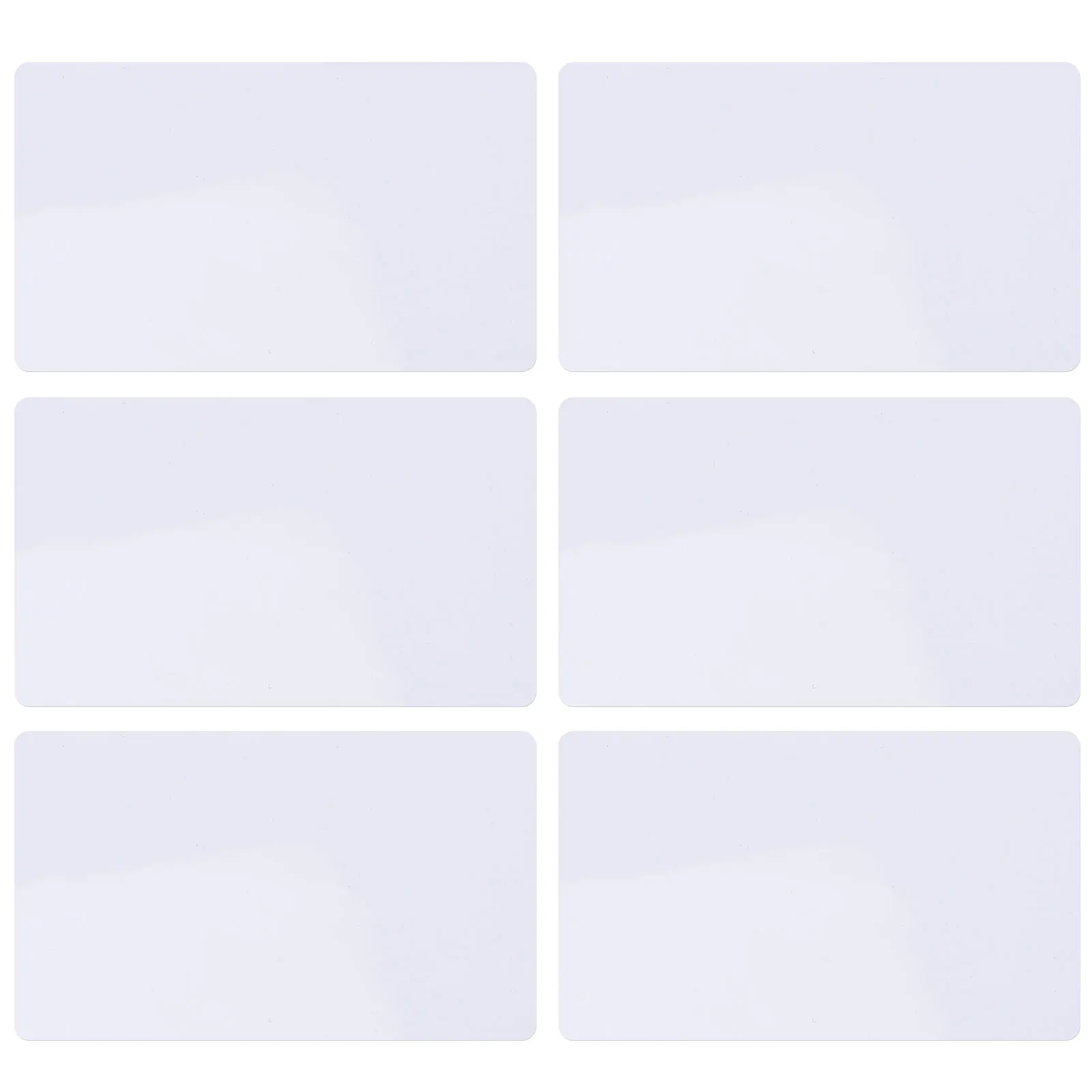 6pcs A5 Whiteboard Dry Erase Round Corner Reusable Fridge Memo Board Small Dry Erase Board Write Wipe Note Schedule