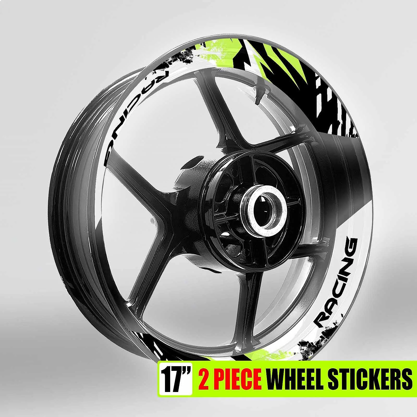 S05W Light Green 2-Piece Rim Decals Wheel Stickers For YZF-R1M 2015-2026