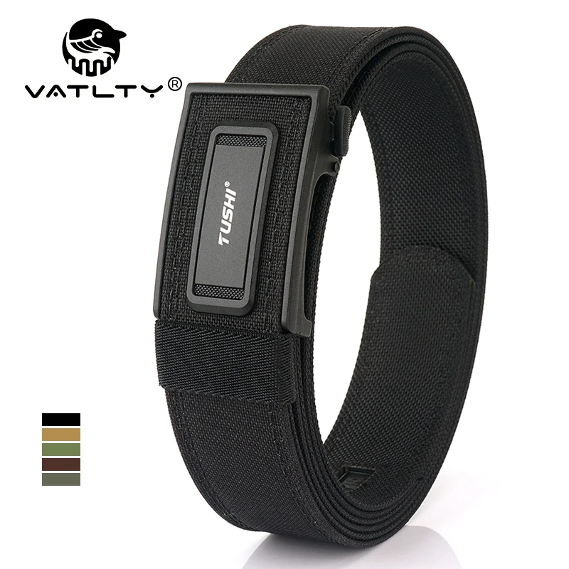 

VATLTY новый жесткий ремень для мужчин, толстый ремень из настоящего нейлона для тактического использования на открытом воздухе, металлическая автоматическая пряжка, тактический пояс для брюк